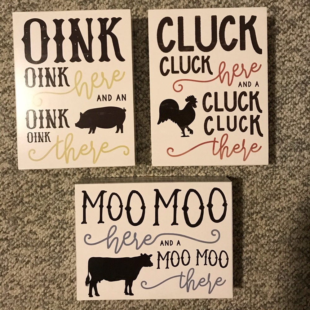 Hobby Lobby farm animals wall decor